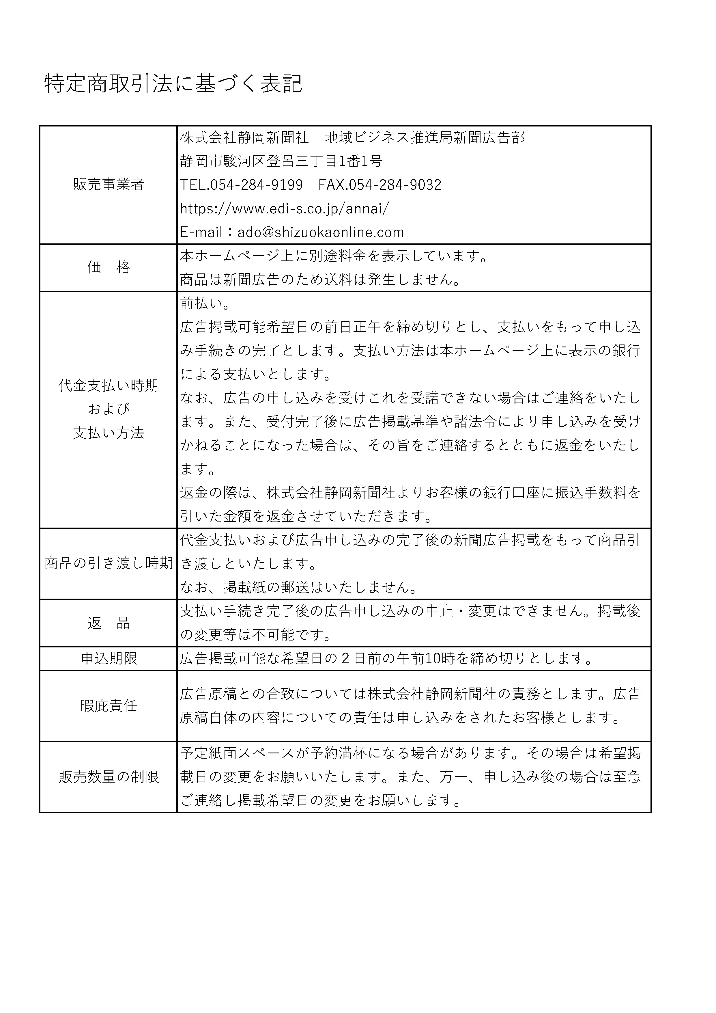 特商法について